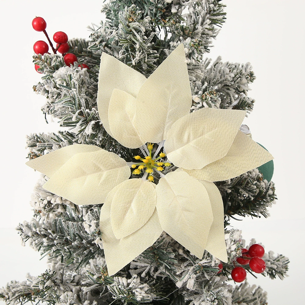 Christmas Tree Decoration Poinsettia Cloth Flower for Holiday - Model: 1056527764036 - 图片 9