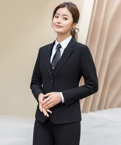 Alternative view of Business Formal Suit Set for Work Commuter Slim Fit Non-Iron - Model: 731362295896