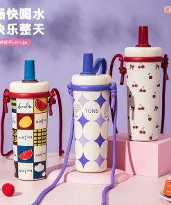 Alternative view of Insulated Travel Cup with Straw for Women Birthday Gift - Model: 993804022563