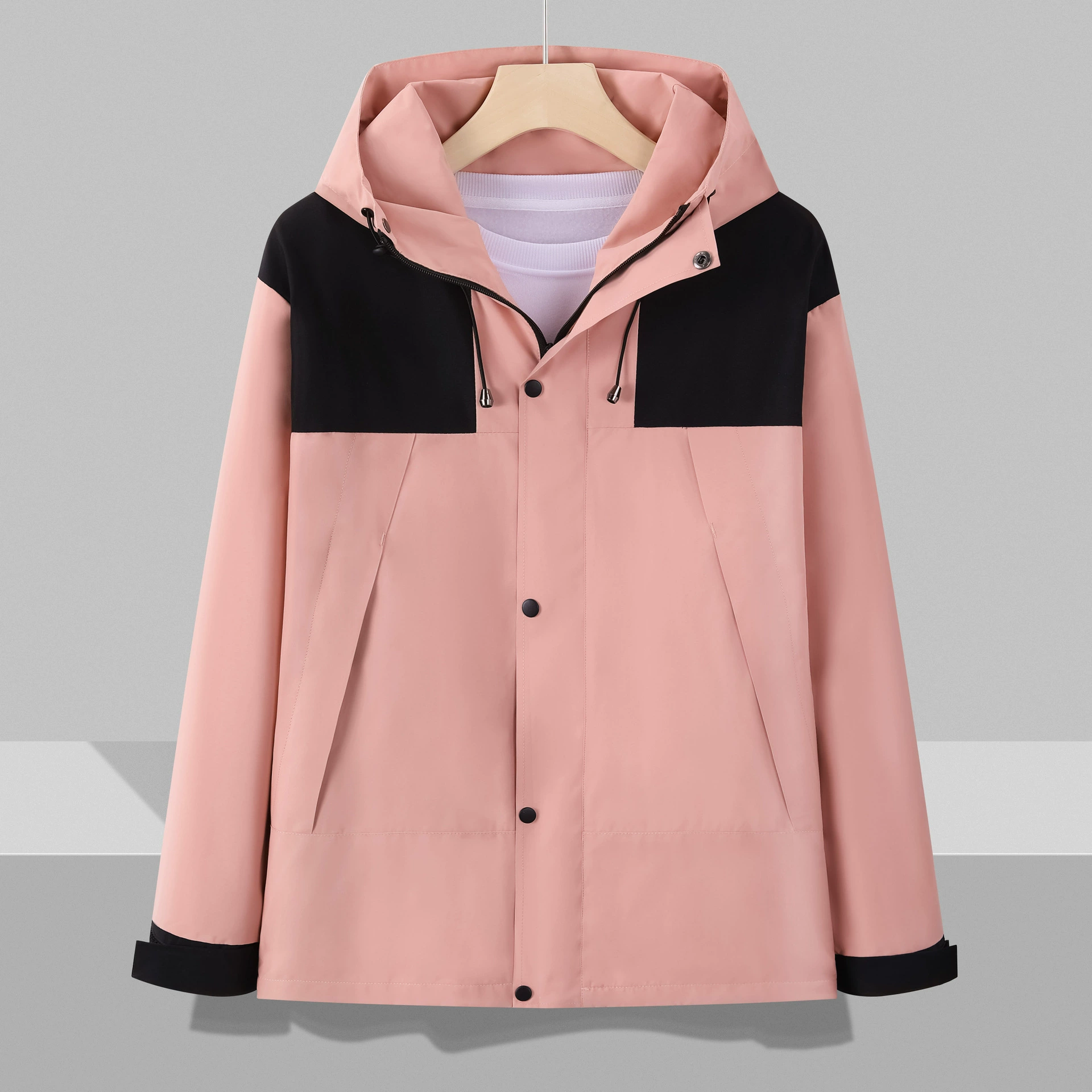 Hooded Windproof Jacket for Outdoor Mountaineering Camping - Model: 1073961536777 - 图片 9