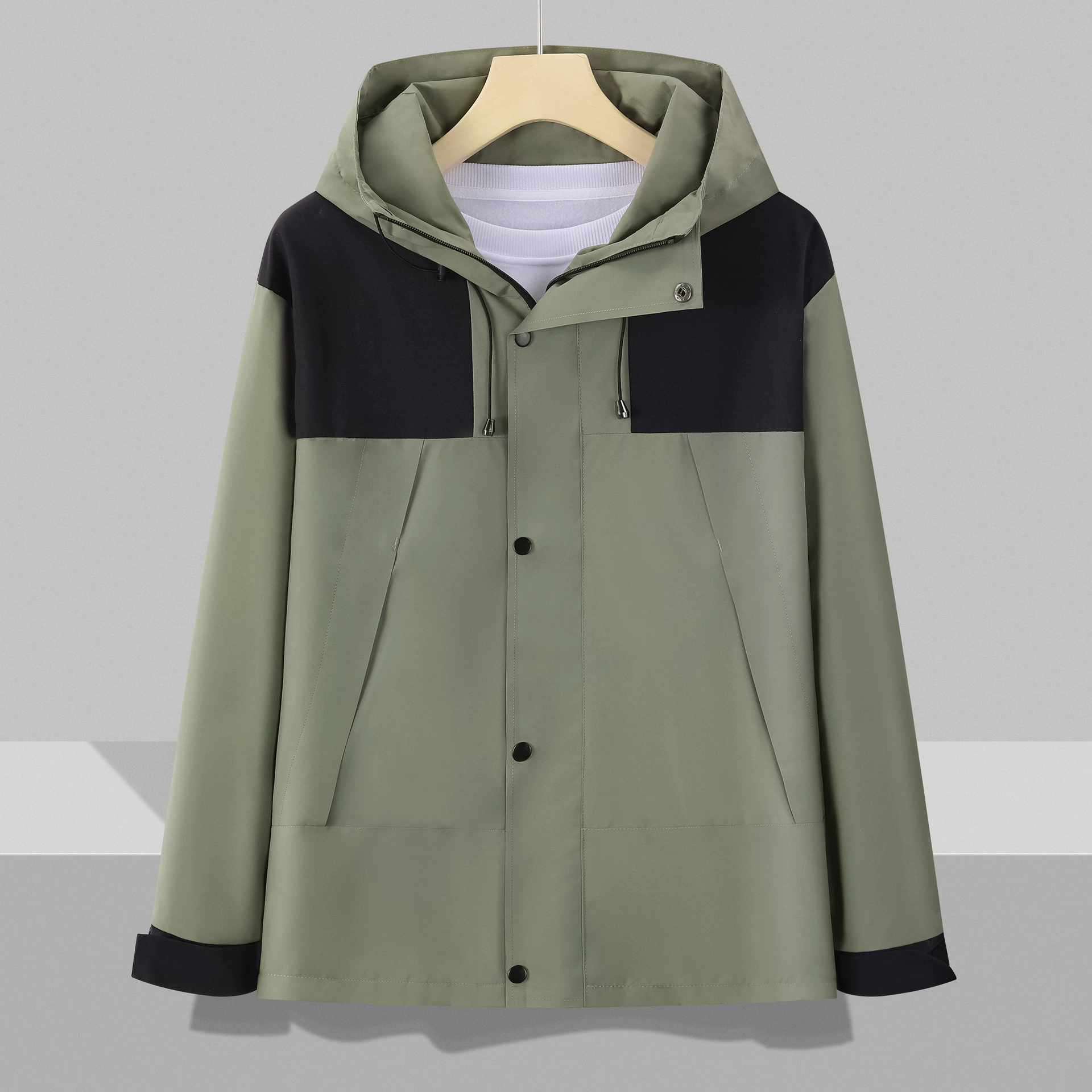 Hooded Windproof Jacket for Outdoor Mountaineering Camping - Model: 1073961536777 - 图片 7