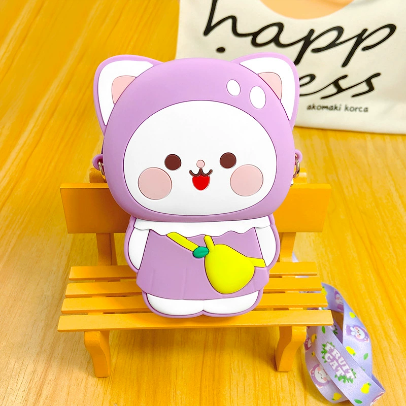 Kids Silicone Pendant Crossbody Bag for Daily Matching with Zipper Coin Pocket - Model: 1042302768879 - 图片 9