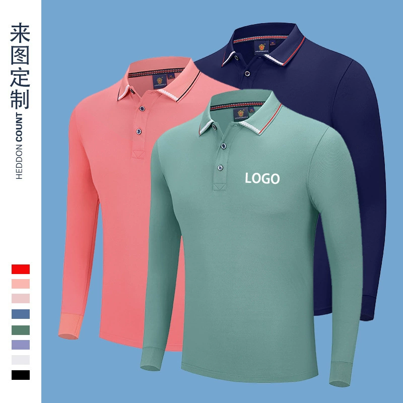 Custom Logo Long Sleeve Polo Shirt for Corporate Events - Model: 683127027277