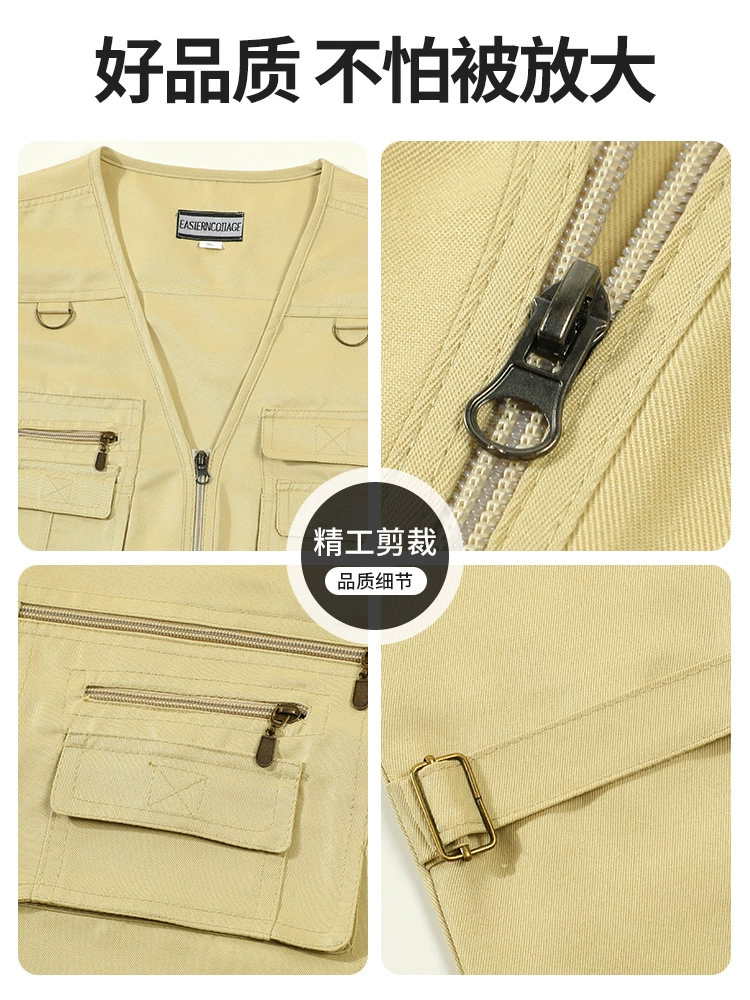 Multi-Pocket Work Vest for Photography Journalist Fishing - Model: 926826534369 - 图片 3