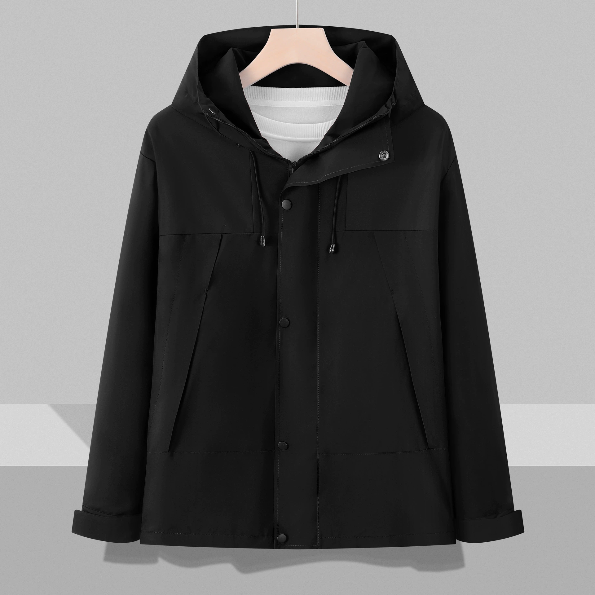 Hooded Windproof Jacket for Outdoor Mountaineering Camping - Model: 1073961536777 - 图片 6