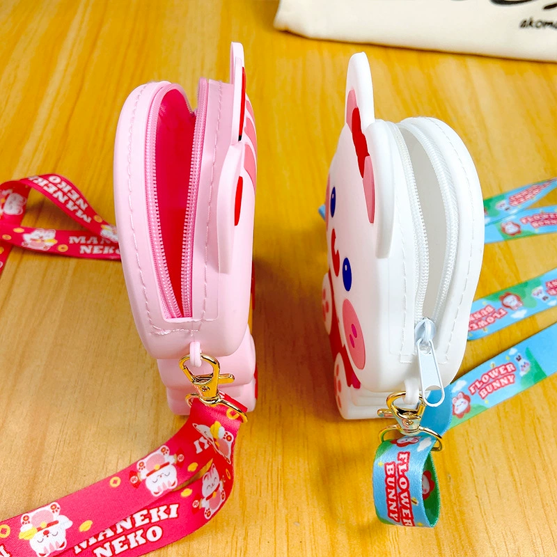 Kids Silicone Pendant Crossbody Bag for Daily Matching with Zipper Coin Pocket - Model: 1042302768879 - 图片 4