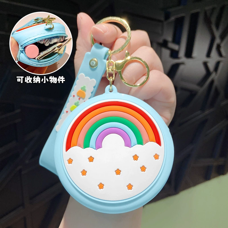 Rainbow Silicone Coin Purse for Keys Earphones with Cartoon Print - Model: 952146130642 - 图片 6