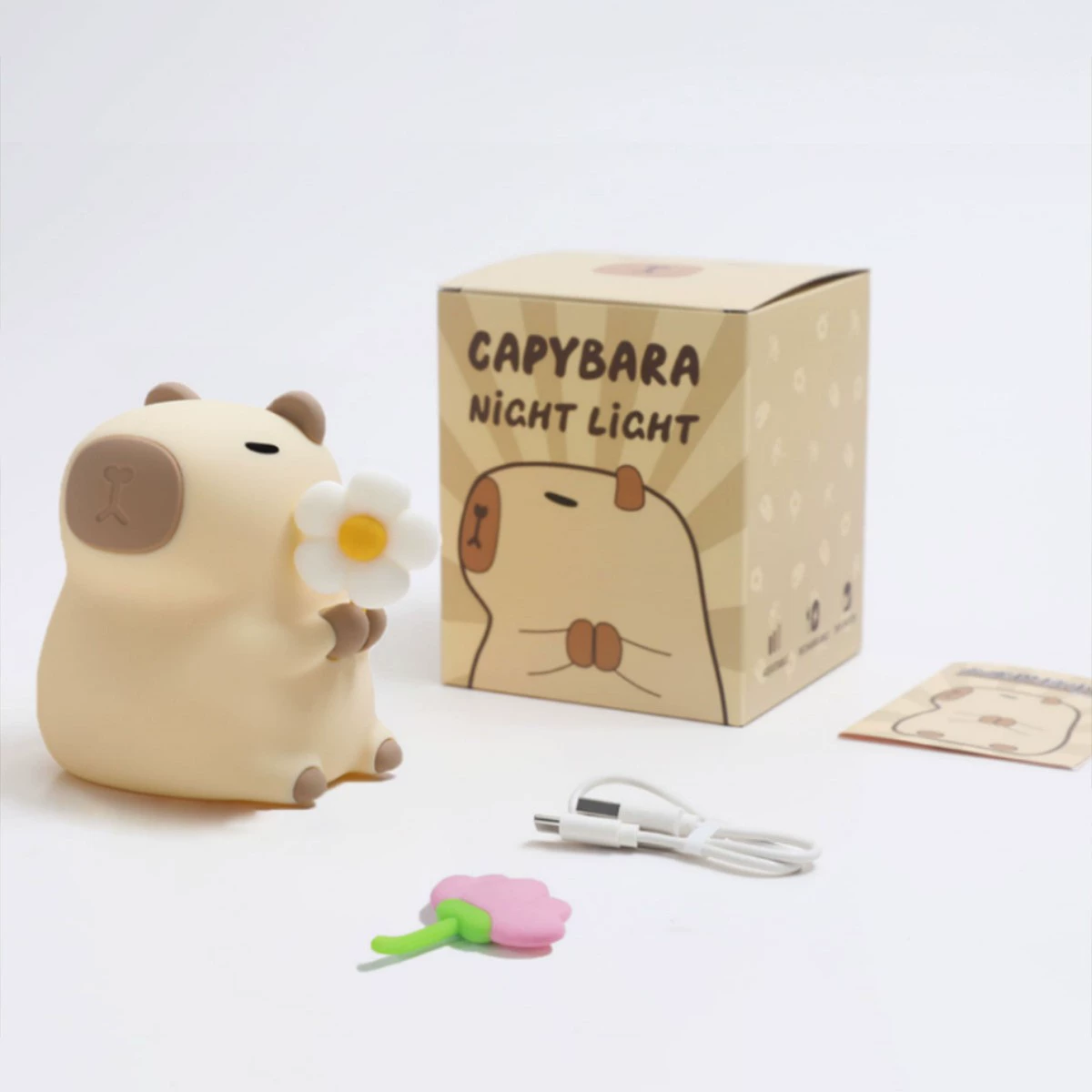 Capybara Night Light for Bedroom Kids Birthday Gift with Silicone Pat Pat - Model: 1063918319645 - 图片 8