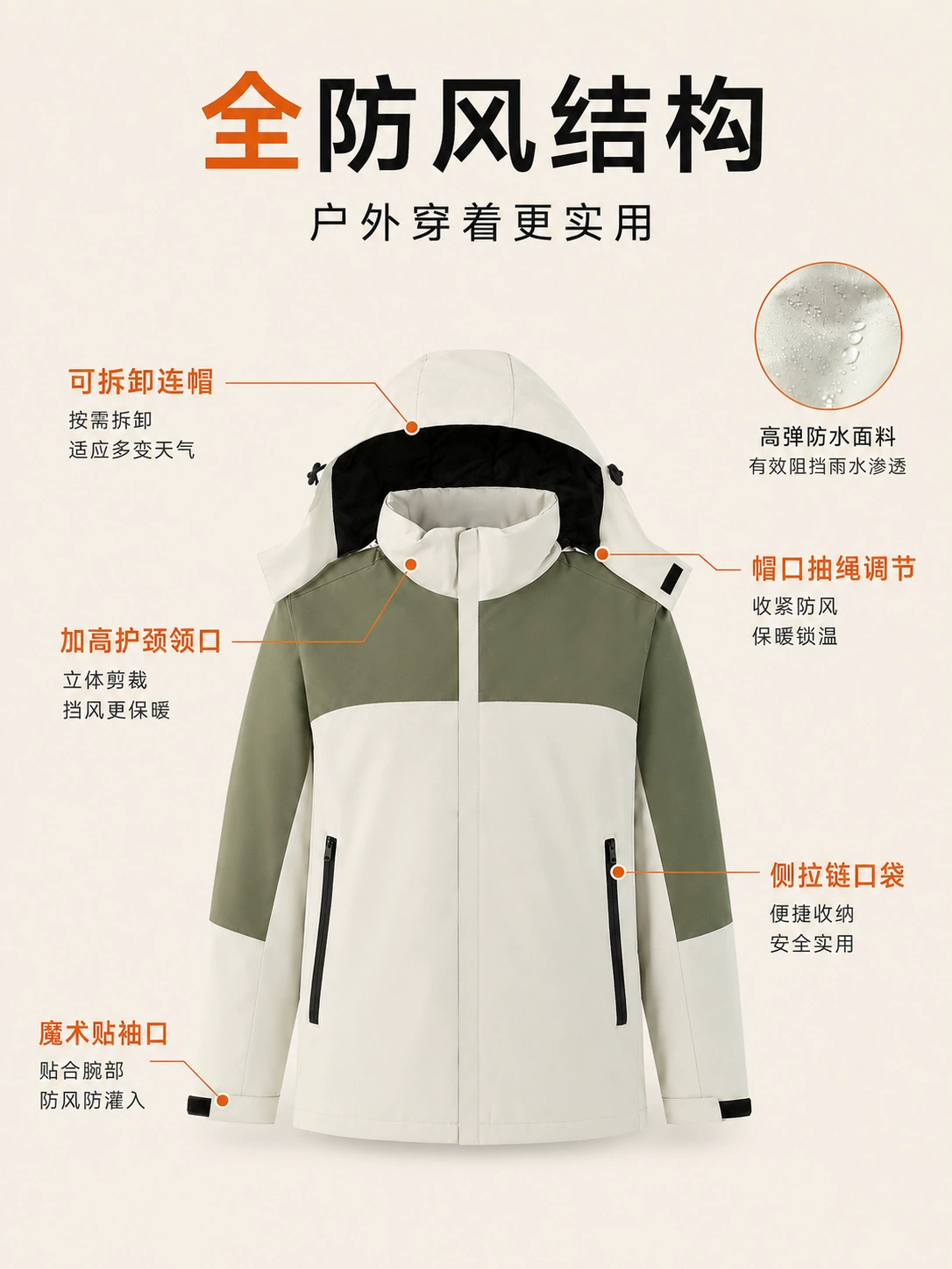 Unisex Winter Down Cotton Liner Jacket for Hiking & Workwear - Model: 1066213850702 - 图片 3