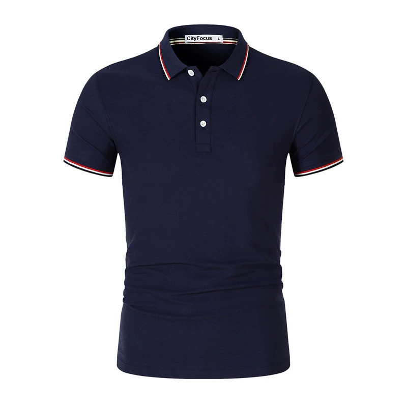 Breathable 210g Cotton Polo Shirt with Slit Hem for Business Workwear - Model: 1040567934796 - 图片 10