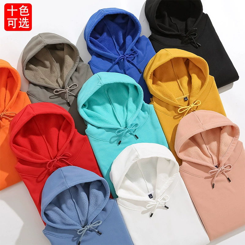 Fleece-lined Hoodie for Custom Logo Workwear Annual Meeting - Model: 577725107622 - 图片 5