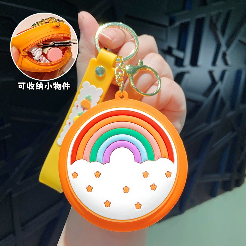 Rainbow Silicone Coin Purse for Keys Earphones with Cartoon Print - Model: 952146130642 - 图片 9