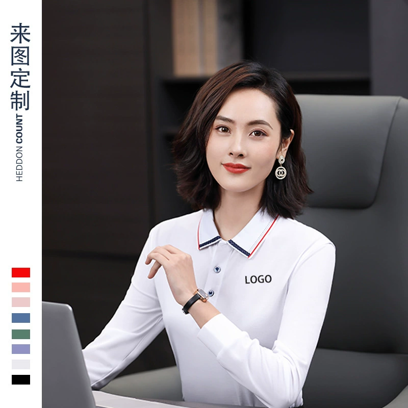 Custom Logo Long Sleeve Polo Shirt for Corporate Events - Model: 683127027277 - 图片 2