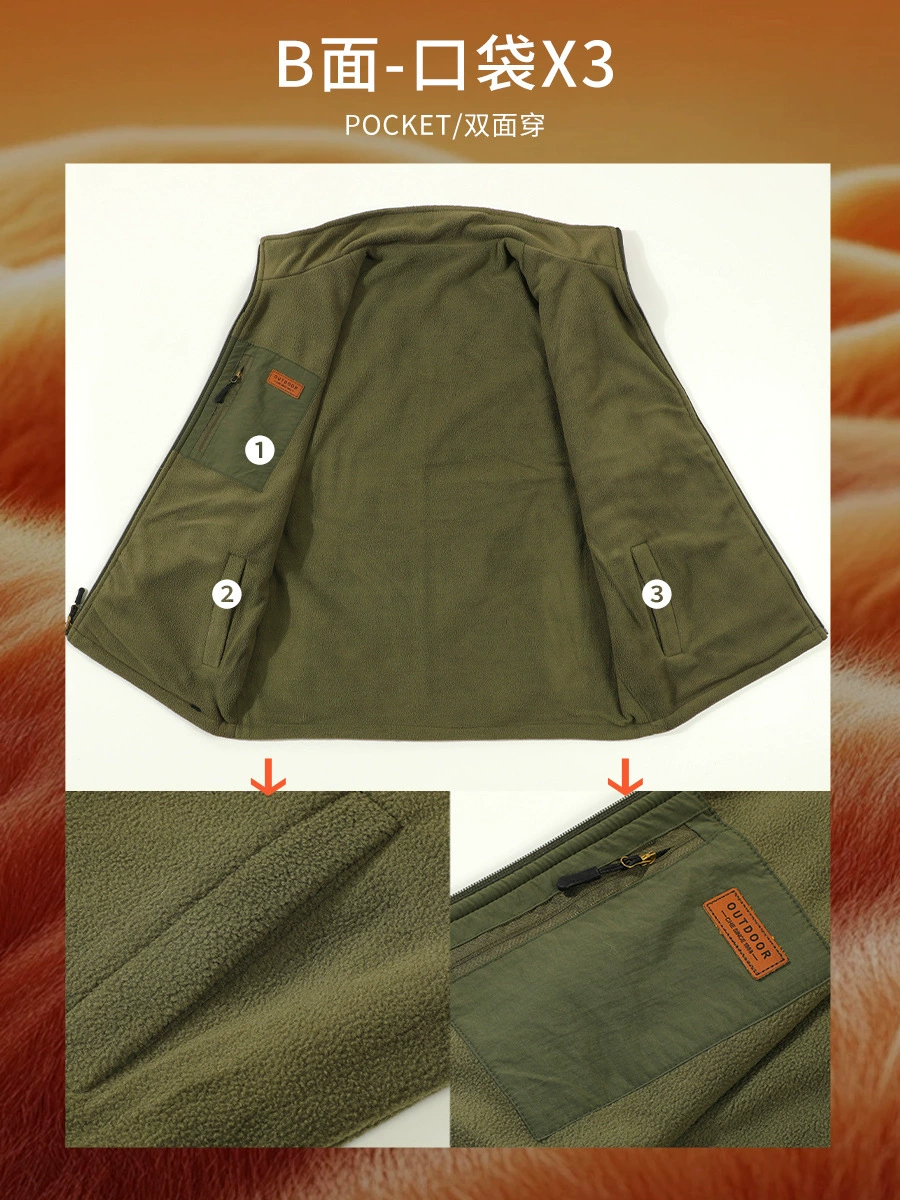 Thickened Warm Workwear Vest for Winter Work and Photography - Model: 1021288596733 - 图片 3
