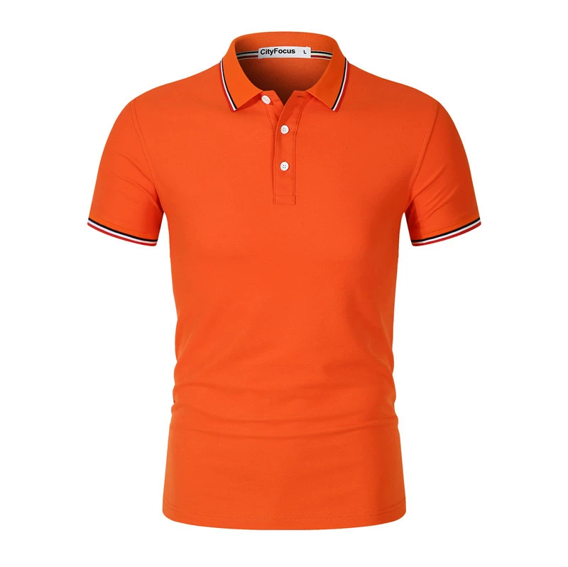 Breathable 210g Cotton Polo Shirt with Slit Hem for Business Workwear - Model: 1040567934796 - 图片 5
