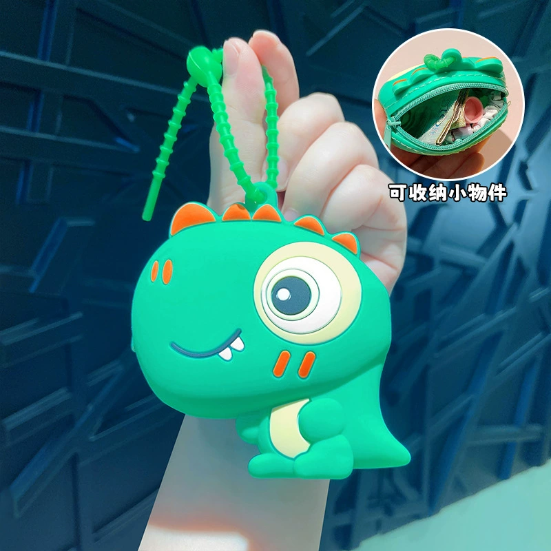 Dinosaur Silicone Coin Purse for Earphones and Coins, Handheld Storage Bag - Model: 955852709104 - 图片 7