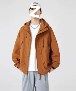 Alternative view of Waterproof Hooded Windbreaker for Winter Outdoor Teenagers - Model: 833883579812