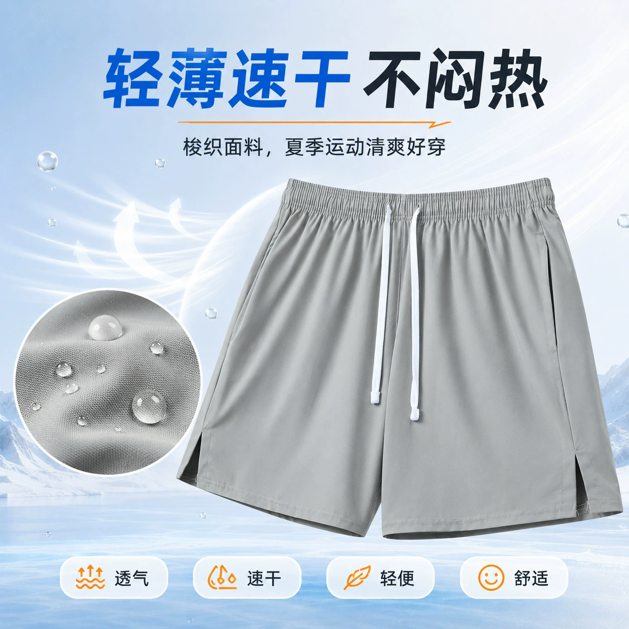 Quick-Dry Woven Shorts for Running Travel Daily Summer Sports - Model: 1064551881667 - 图片 2
