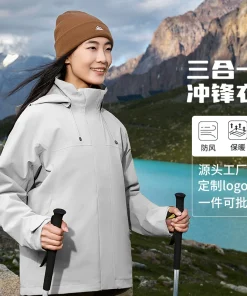 Windproof Water-Repellent 3-in-1 Coat for Winter Hiking - Model: 985511936897
