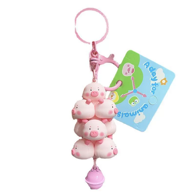 Cute Panda Pig Chicken Keychain for Backpack Pendant Car Key - Model: 770223560738 - 图片 5