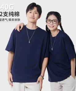 240G Cotton Loose Fit T-Shirt for Summer Daily Wear - Model: 878334354862