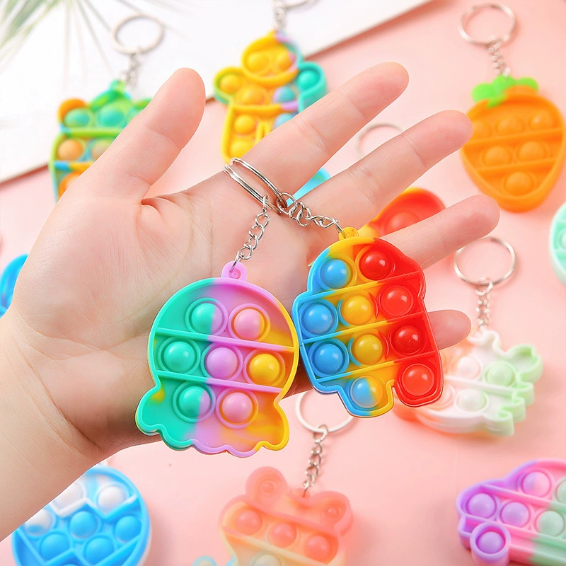 Finger Bubble Decompression Toy Keychain for School Bag Pendant Gift - Model: 995703549796