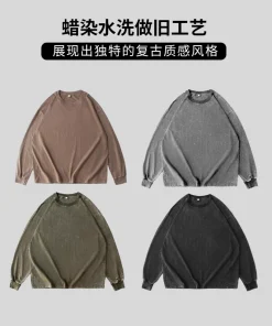 Alternative view of 230g Cotton Long Sleeve T-Shirt for Autumn Winter Casual Layering - Model: 848716382270
