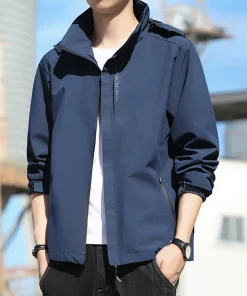 Alternative view of Waterproof Windproof Hooded Jacket for Spring Autumn Sports - Model: 890888461530
