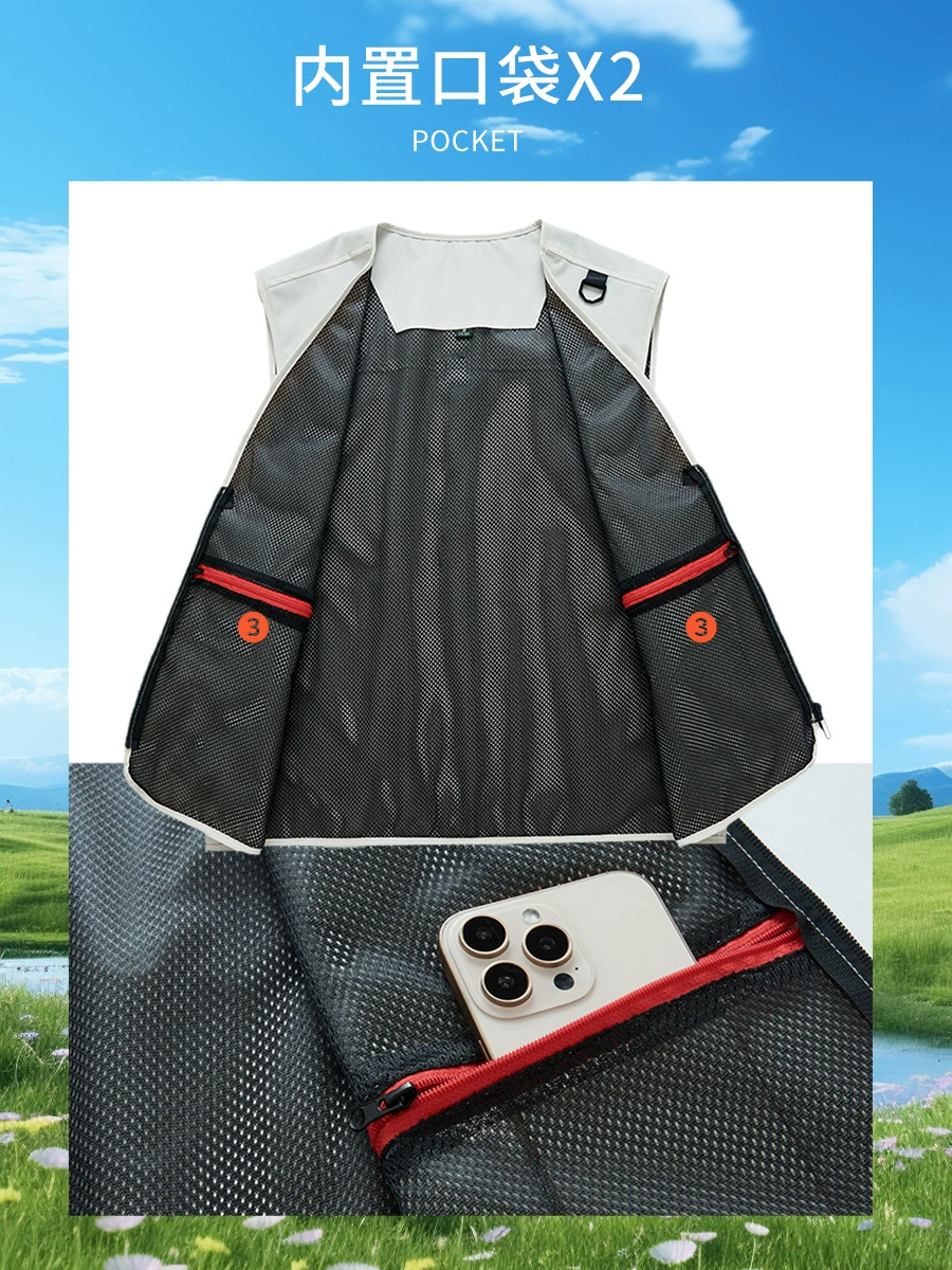 Catering Work Vest with 3D Pockets for Food Stall & Restaurant Staff - Model: 1019816045344 - 图片 3