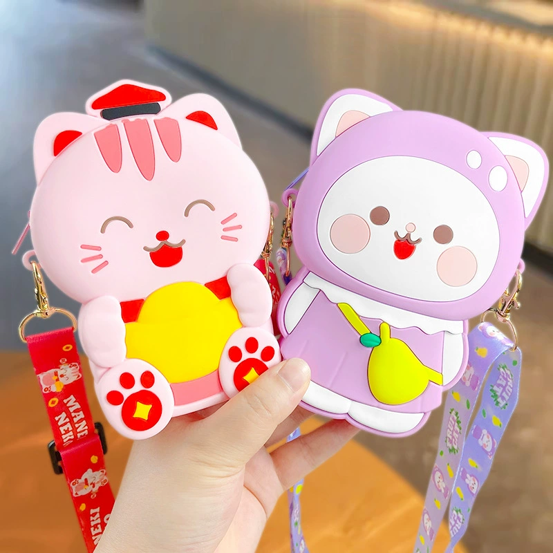 Kids Silicone Pendant Crossbody Bag for Daily Matching with Zipper Coin Pocket - Model: 1042302768879 - 图片 2