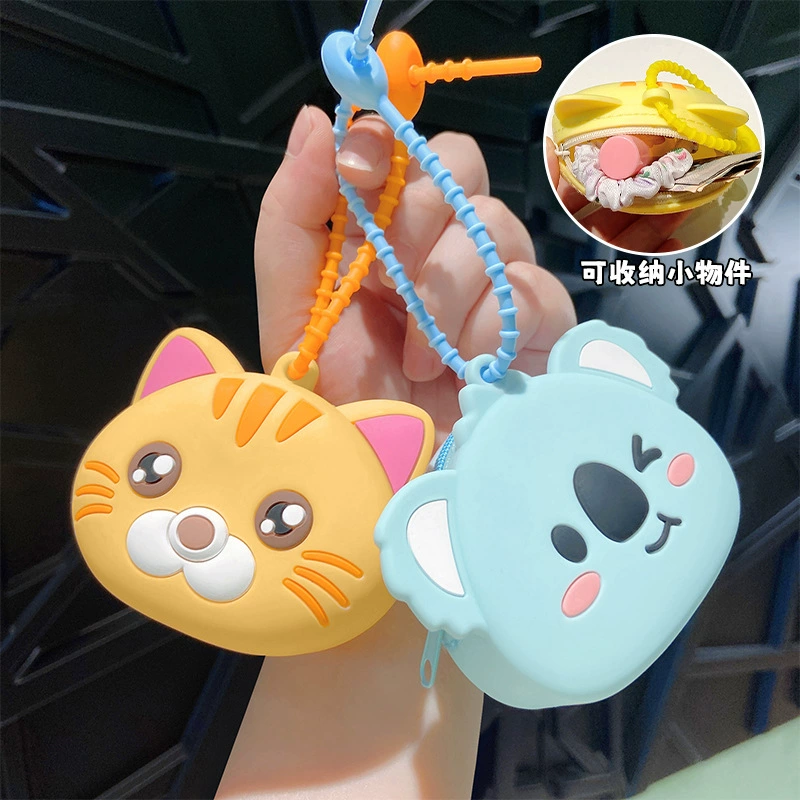 Cute Silicone Bag Charm for Women's Earphone Storage Daily Use - Model: 931192899259