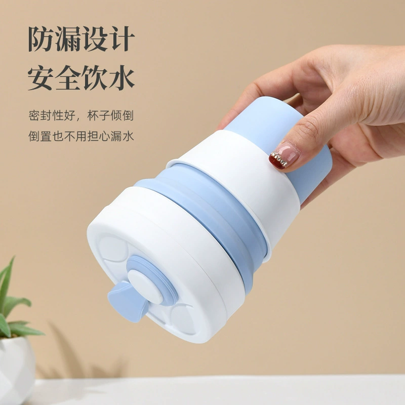 Collapsible Silicone Cup for Outdoor Hiking and Camping with Straw - Model: 886768068678 - 图片 3