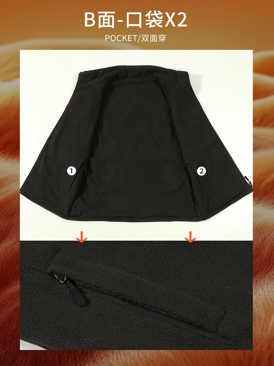 Fleece Workwear Vest for Corporate Exhibition Team Uniforms with Logo - Model: 1019639338938 - 图片 3