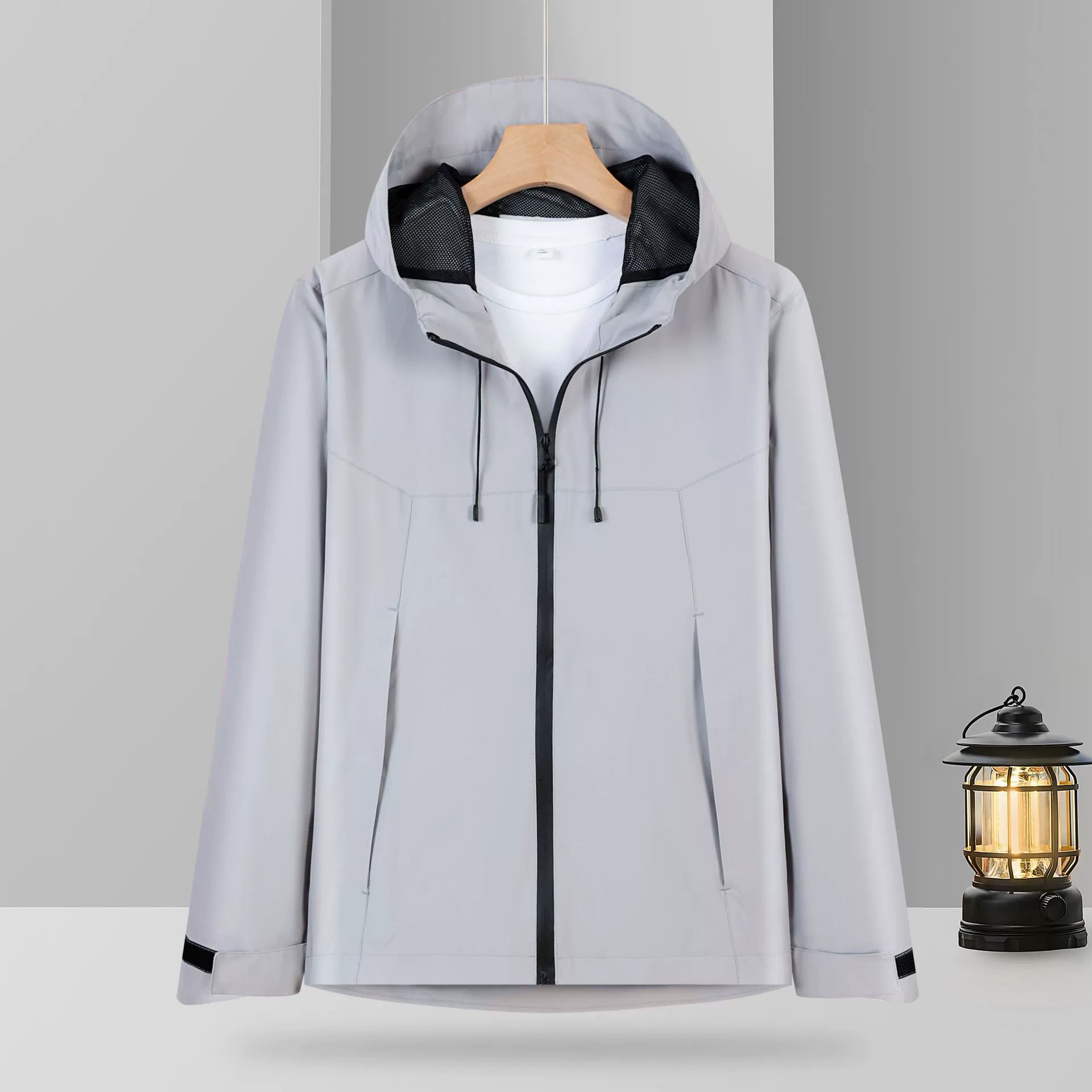Unisex Thin Windproof Jacket for Hiking Mountaineering Camping - Model: 865149135204 - 图片 10
