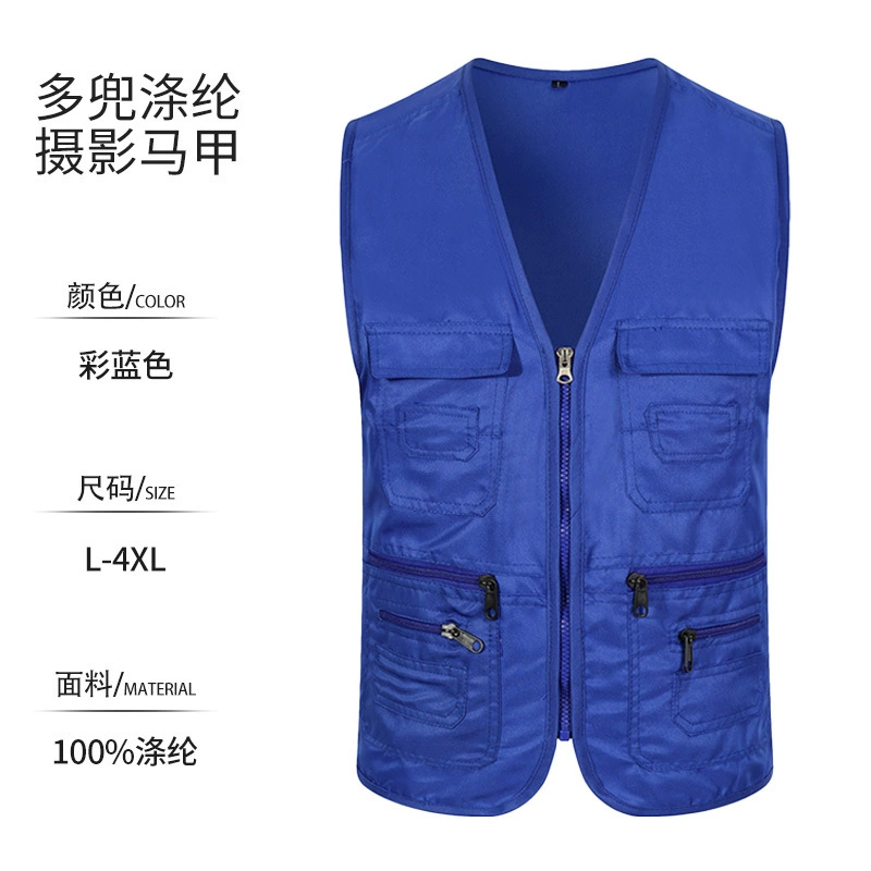 Photographer Journalist Work Vest with Multi-Pockets for Promotions - Model: 950399517973 - 图片 9