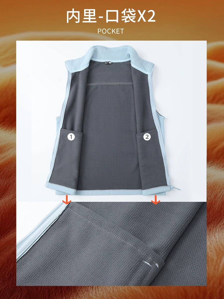 Waterproof Fleece-Lined Vest for Fresh Food Cashier Uniform - Model: 1020150989021 - 图片 3