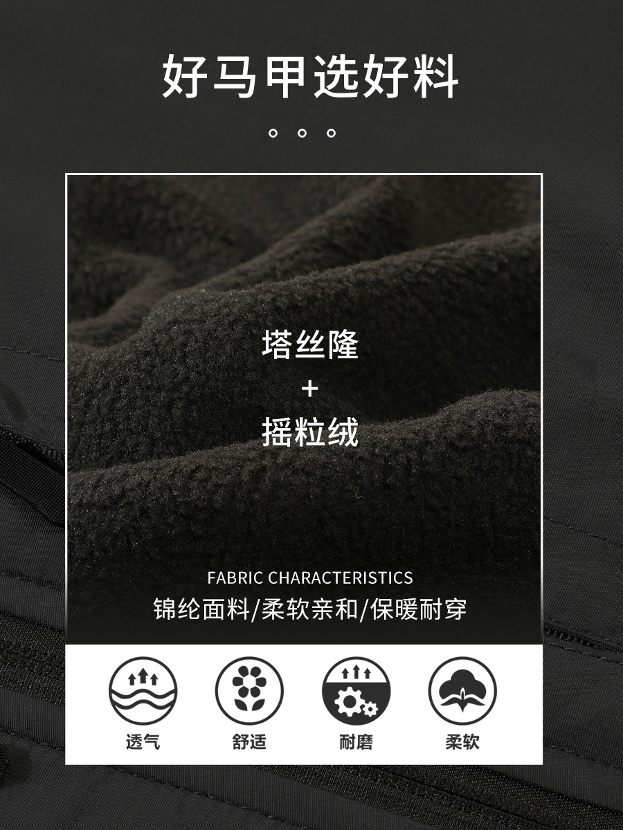 Fleece Workwear Vest for Corporate Exhibition Team Uniforms with Logo - Model: 1019639338938 - 图片 4