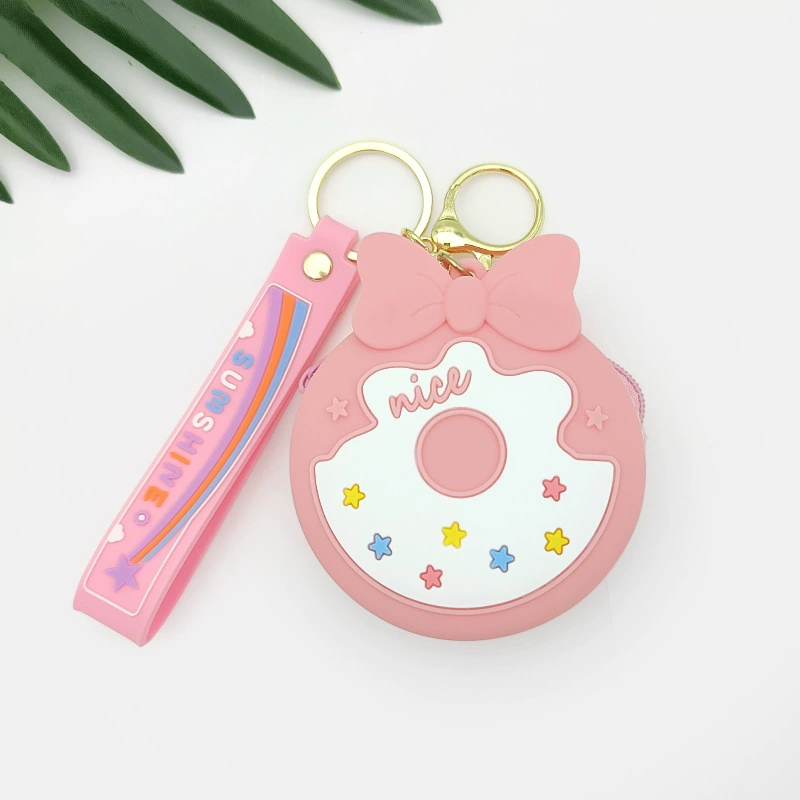 Mini Silicone Earphone Bag for Daily Storage with Cartoon Donut Design - Model: 712092036697 - 图片 6