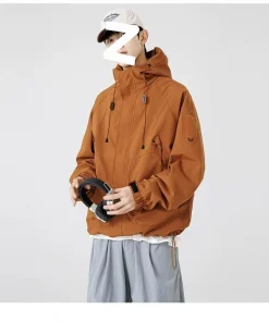 Waterproof Hooded Windbreaker for Winter Outdoor Teenagers - Model: 833883579812