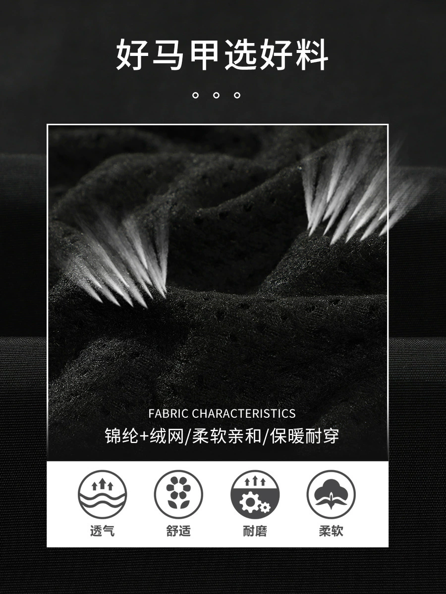 Printed Logo Work Vest for Fishing Photography Journalist - Model: 1019660122411 - 图片 4