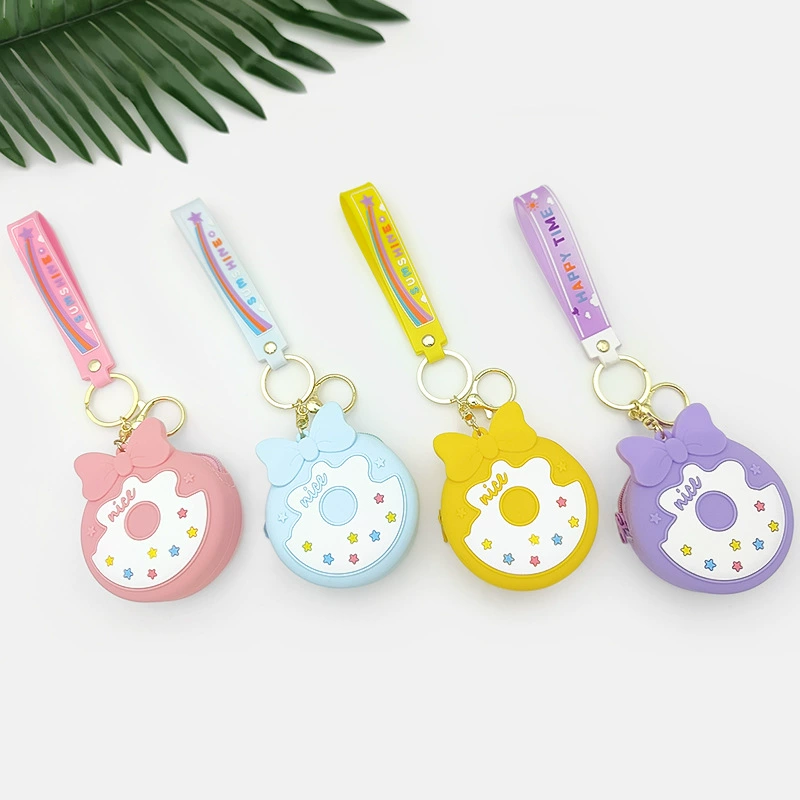 Mini Silicone Earphone Bag for Daily Storage with Cartoon Donut Design - Model: 712092036697 - 图片 2
