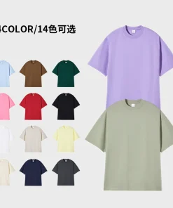 Alternative view of 240G Cotton Loose Fit T-Shirt for Summer Daily Wear - Model: 878334354862