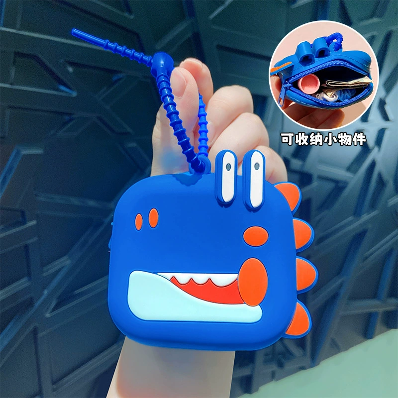 Dinosaur Silicone Coin Purse for Earphones and Coins, Handheld Storage Bag - Model: 955852709104 - 图片 9