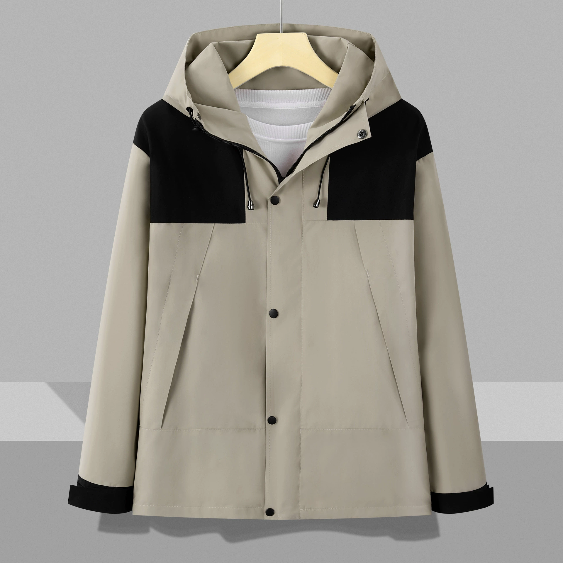 Hooded Windproof Jacket for Outdoor Mountaineering Camping - Model: 1073961536777 - 图片 8