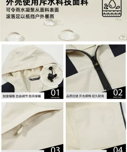 Alternative view of Unisex Hooded Workwear Jacket for Hiking Skiing Custom Logo - Model: 1074295423393