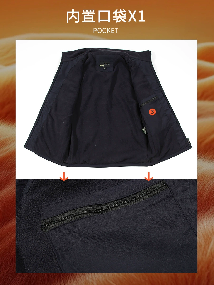 Winter Workwear Fleece Vest for Corporate Group Outdoor Activities - Model: 1021296440687 - 图片 3
