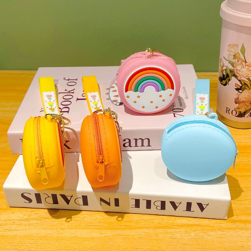 Rainbow Silicone Coin Purse for Keys Earphones with Cartoon Print - Model: 952146130642 - 图片 4