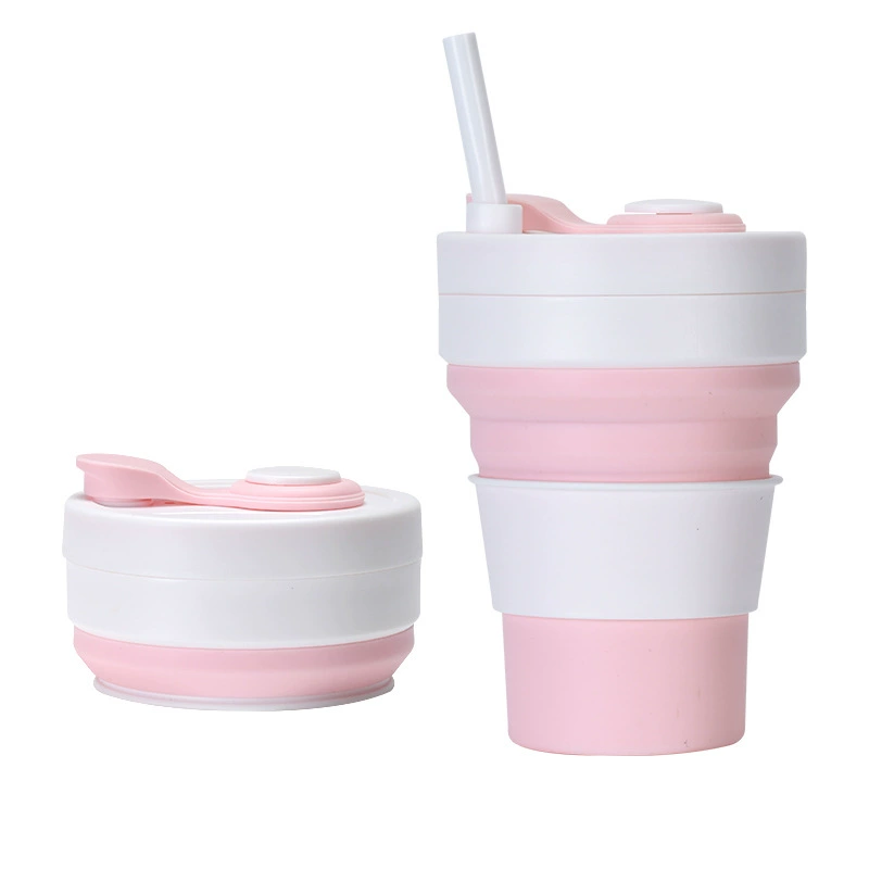 Collapsible Silicone Cup for Outdoor Hiking and Camping with Straw - Model: 886768068678 - 图片 10